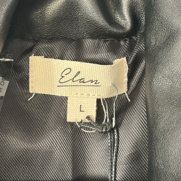 Elan Black Faux Leather Skye Vest - Picture 9 of 10